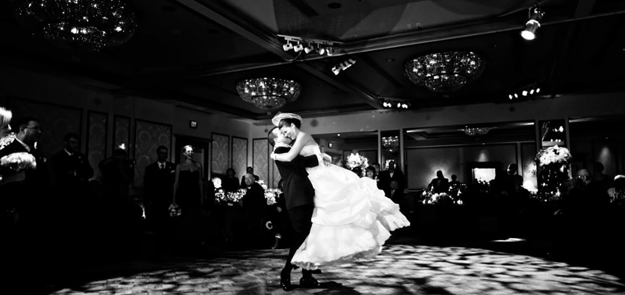 Bride and Groom at Wedding sharing their first dance in Philadelphia, PA. Event Planning