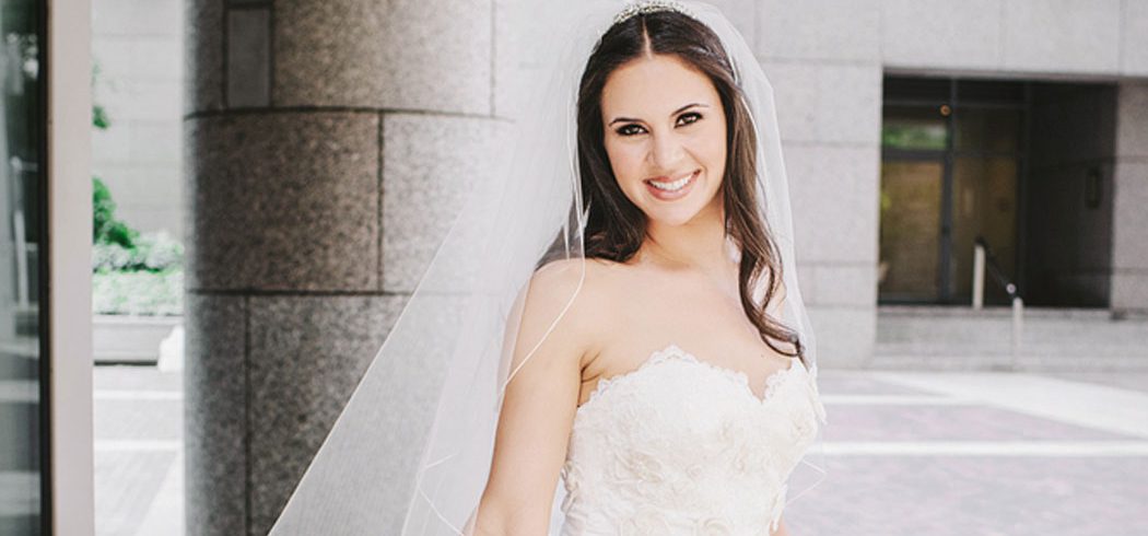 Bridal portrait with bride smiling in Philadelphia, PA - Event Planner