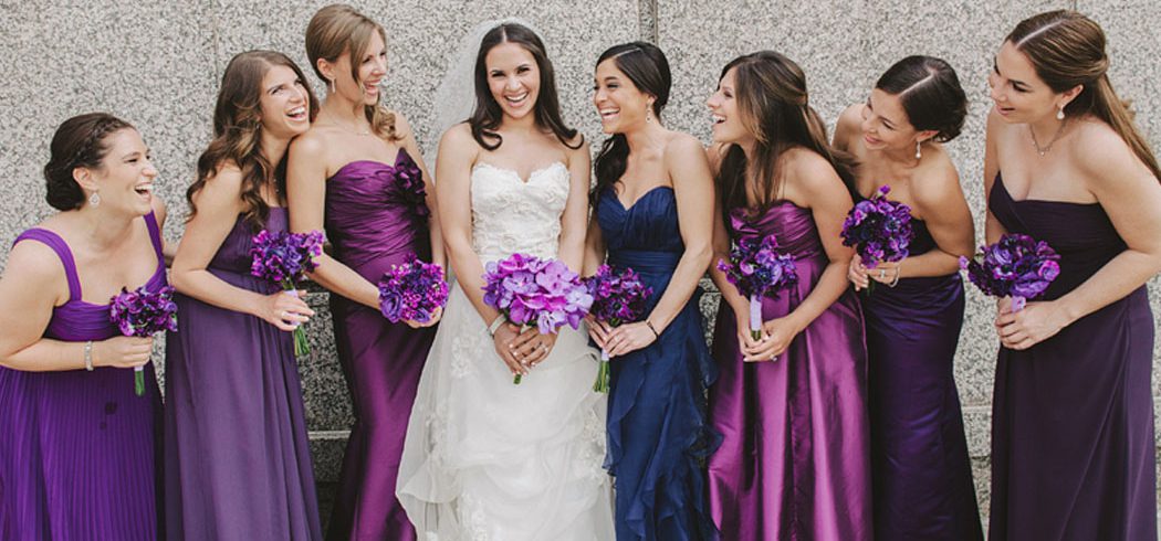 Bride with Bridesmaids laughing at Wedding in Philadelphia, PA - Event Planning