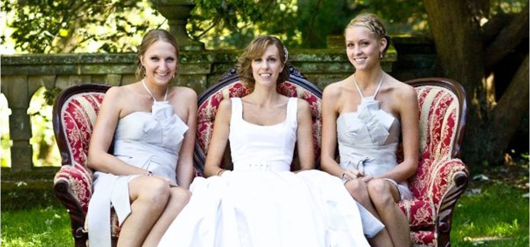 Bride and Bridesmaids outside during wedding portraits in Philadelphia, PA - Event Planner