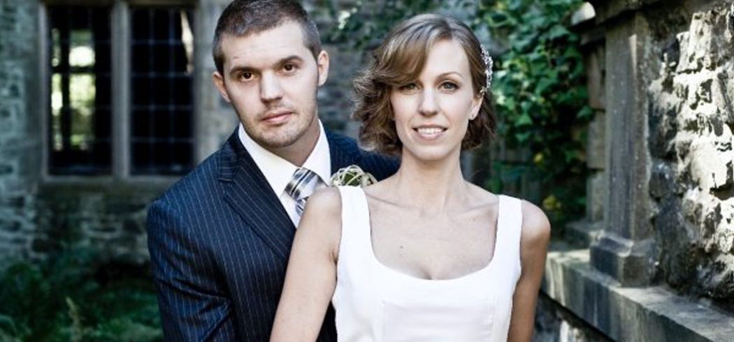 Bride and Groom smiling during outside wedding portraits in Philadelphia, PA - Event Planner