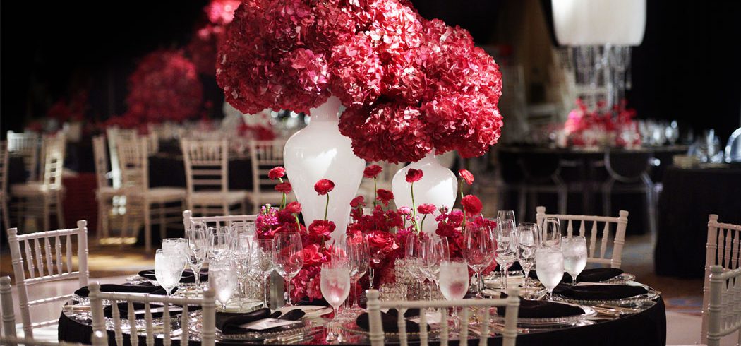 Table centerpieces at wedding reception in Philadelphia, PA - Event Planner