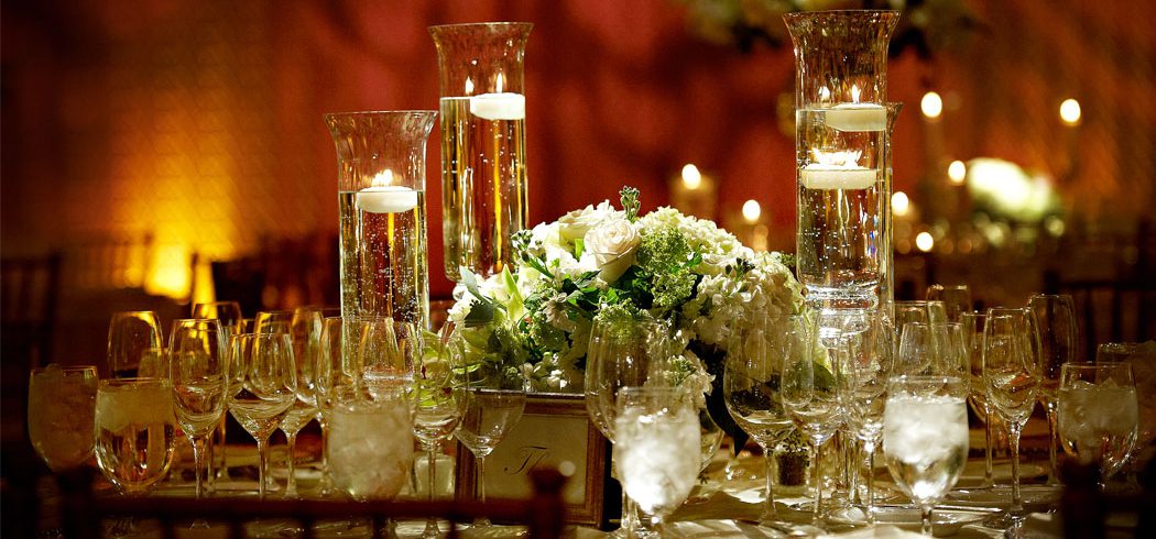 Table centerpieces at wedding reception in Philadelphia, PA - Event Planner