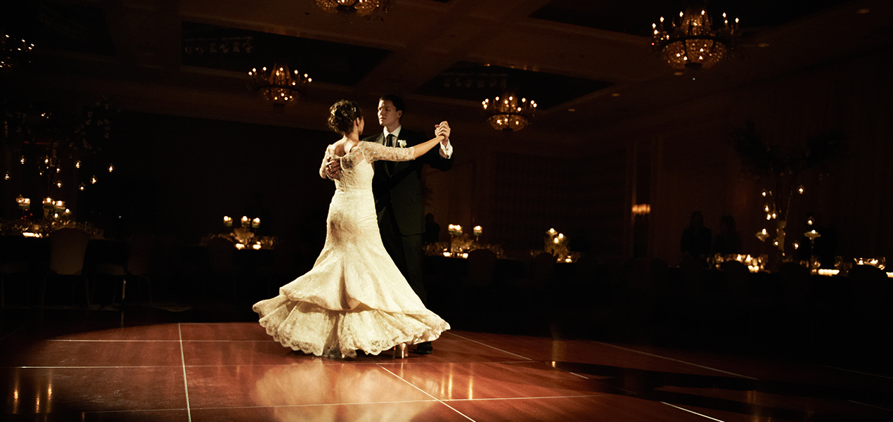 Bride and Groom at Wedding sharing their first dance in Philadelphia, PA. Event Planning